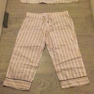 Emily merett white and pink pajama set